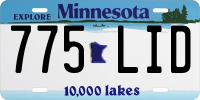 MN license plate 775LID