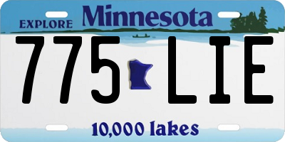 MN license plate 775LIE