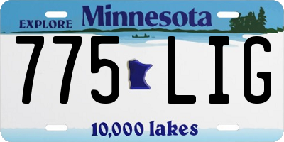 MN license plate 775LIG