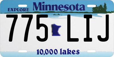 MN license plate 775LIJ