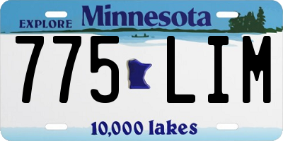 MN license plate 775LIM