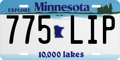 MN license plate 775LIP