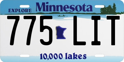 MN license plate 775LIT