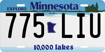 MN license plate 775LIU