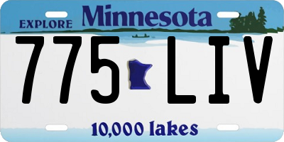 MN license plate 775LIV