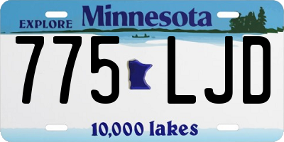 MN license plate 775LJD
