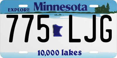 MN license plate 775LJG