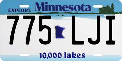 MN license plate 775LJI