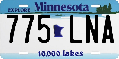 MN license plate 775LNA