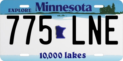 MN license plate 775LNE
