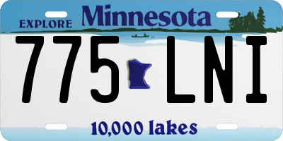MN license plate 775LNI