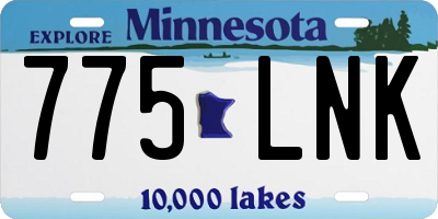 MN license plate 775LNK