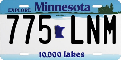 MN license plate 775LNM