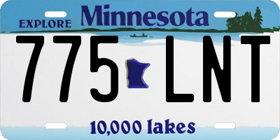 MN license plate 775LNT