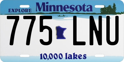 MN license plate 775LNU