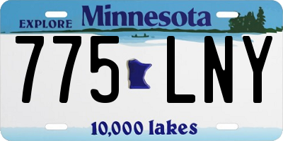 MN license plate 775LNY