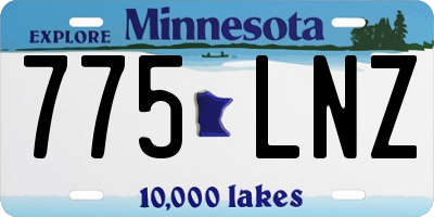 MN license plate 775LNZ