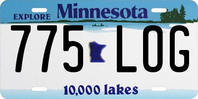 MN license plate 775LOG