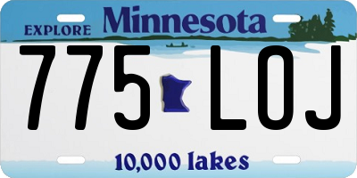 MN license plate 775LOJ