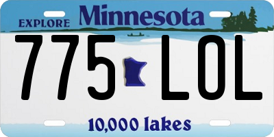 MN license plate 775LOL