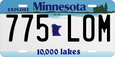 MN license plate 775LOM