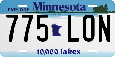 MN license plate 775LON