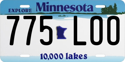 MN license plate 775LOO