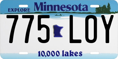 MN license plate 775LOY