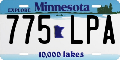 MN license plate 775LPA