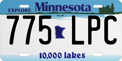MN license plate 775LPC