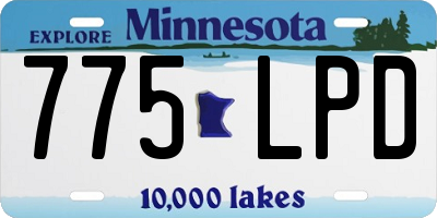 MN license plate 775LPD