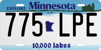 MN license plate 775LPE