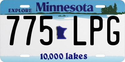 MN license plate 775LPG