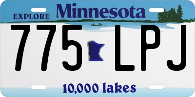 MN license plate 775LPJ