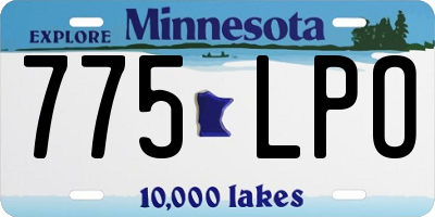 MN license plate 775LPO