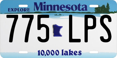 MN license plate 775LPS