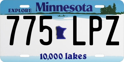 MN license plate 775LPZ