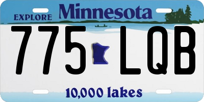 MN license plate 775LQB