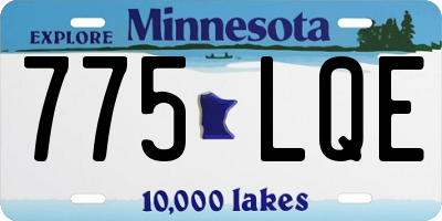 MN license plate 775LQE