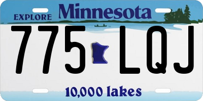 MN license plate 775LQJ
