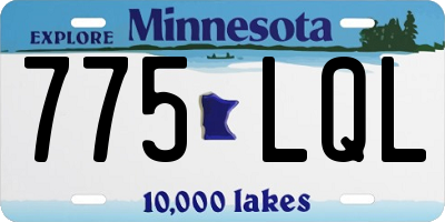 MN license plate 775LQL