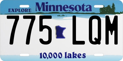 MN license plate 775LQM