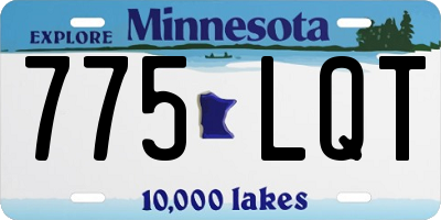 MN license plate 775LQT