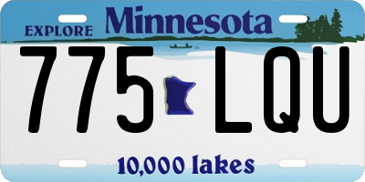 MN license plate 775LQU