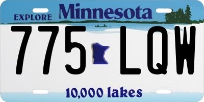 MN license plate 775LQW