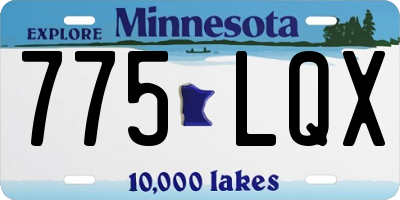 MN license plate 775LQX