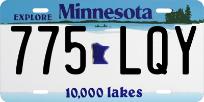 MN license plate 775LQY