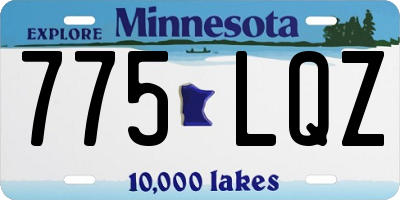 MN license plate 775LQZ