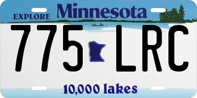 MN license plate 775LRC