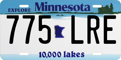 MN license plate 775LRE